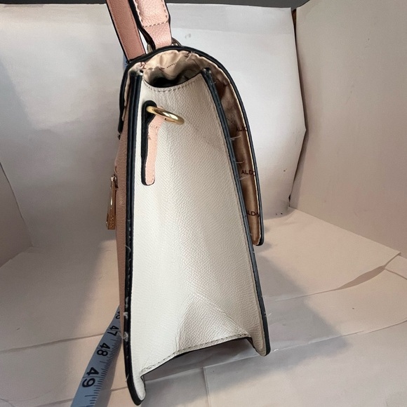 Aldo Tan and Cream Satchel with Gold Chain - Picture 3 of 8